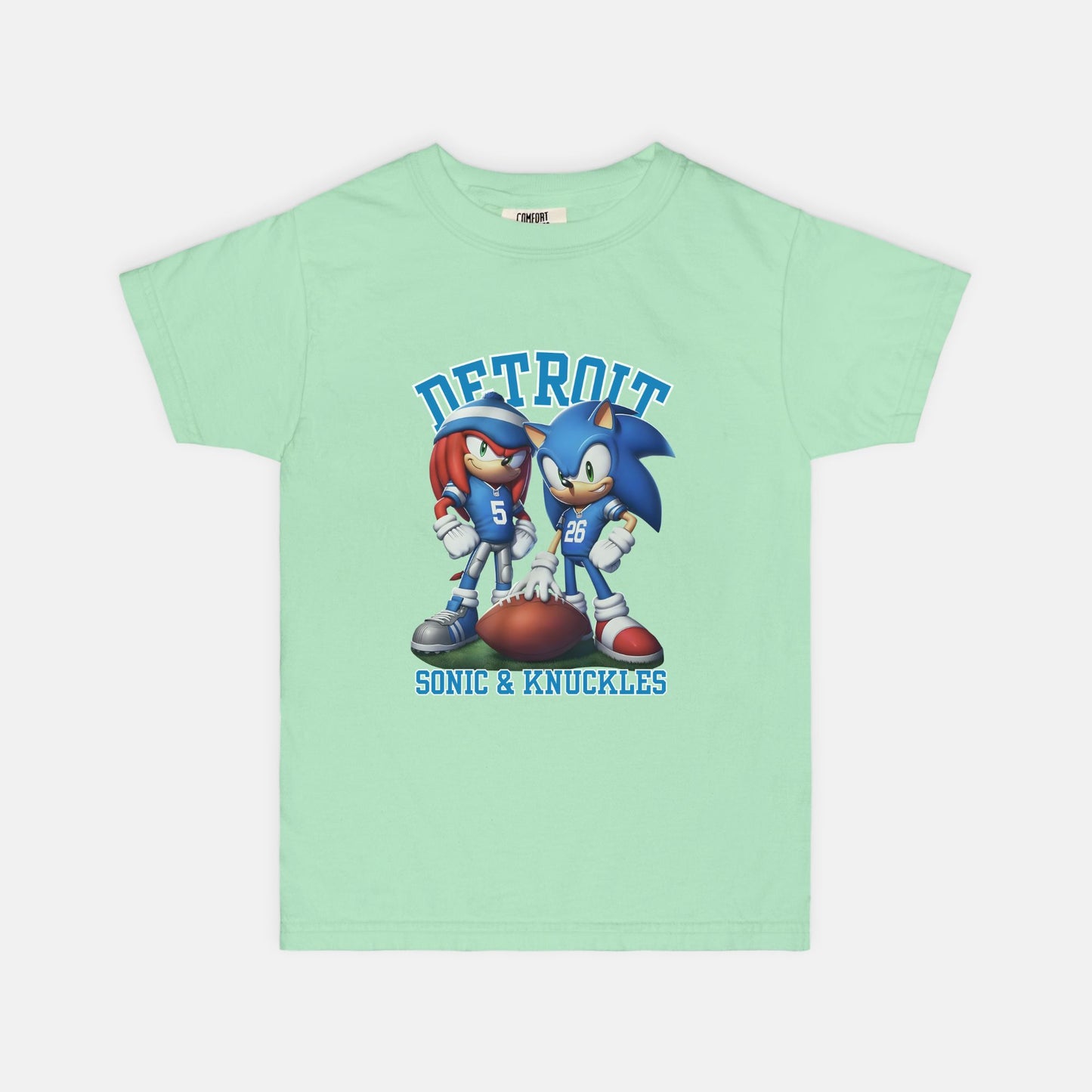 Sonic + Knuckles Lions Football Comfort Colors Youth Tee S-XL