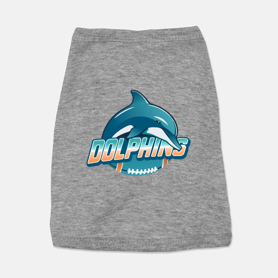 Dolphins Football Dog Cat Pet T-Shirt Vest Tank Top