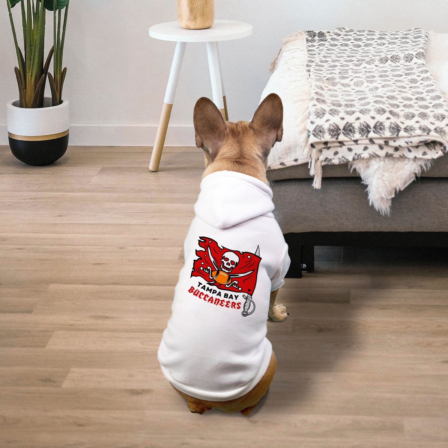 Buccaneers Football Dog Cat Pet Fleece-Lined Sweatsgirt Hoodie — Small Breed
