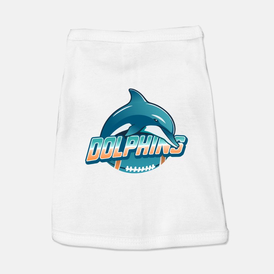 Dolphins Football Dog Cat Pet T-Shirt Vest Tank Top