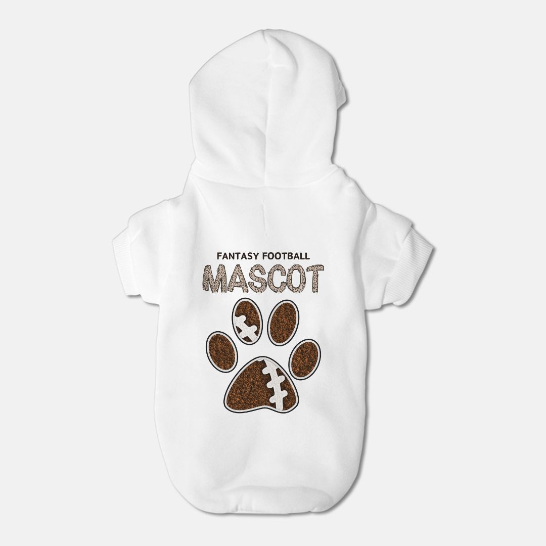 Fantasy Football Mascot Dog Cat Pet Fleece-Lined Sweatshirt Hoodie - Small Breed
