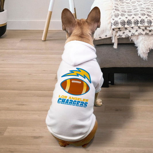 Chargers Football Fleece-Lined Sweatshirt Dog Pet Hoodie — Small Breed