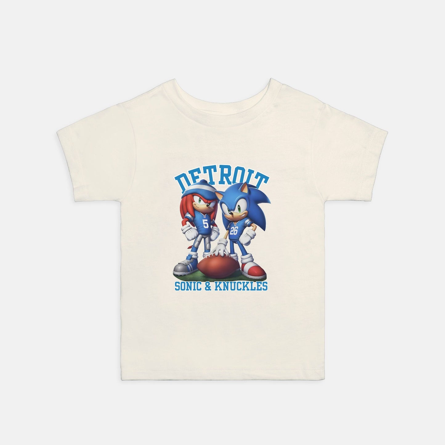 Detroit Football Sonic & Knuckles Bella Canvas Toddler Tee 2T-5T