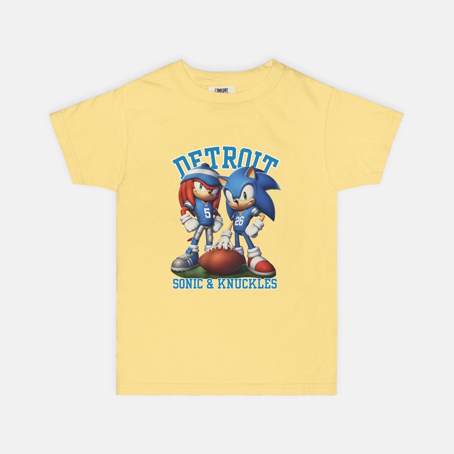 Sonic + Knuckles Lions Football Comfort Colors Youth Tee S-XL
