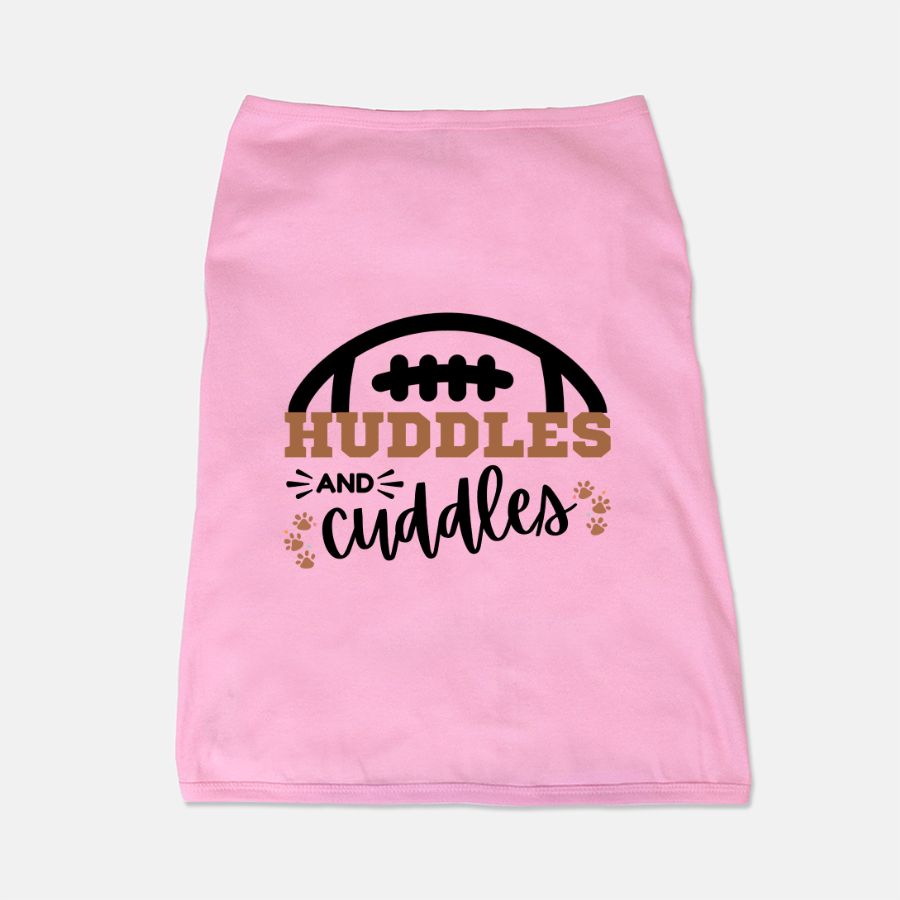 Football Huddles and Cuddles Dog Cat Pet T-shirt Vest Tank Top