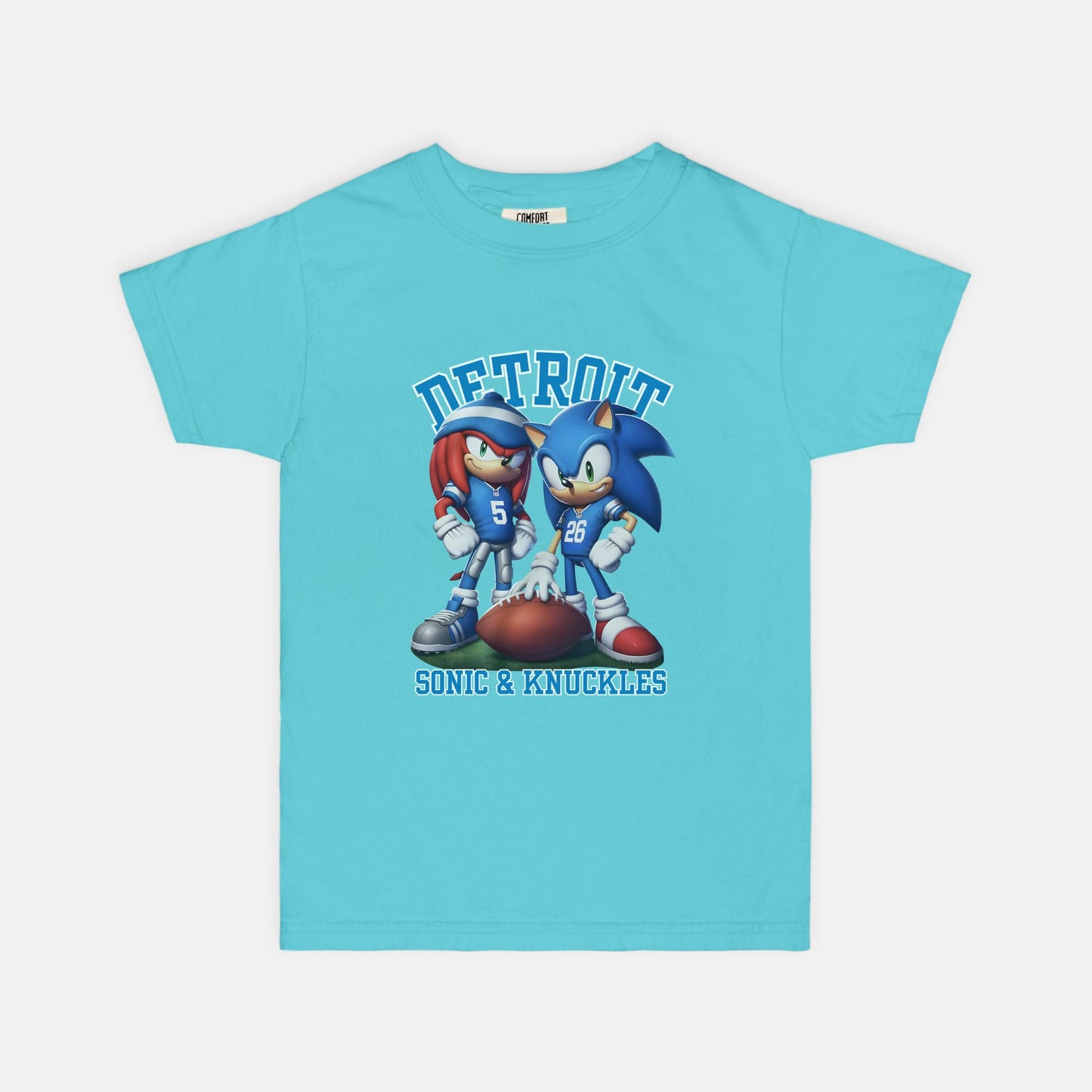 Sonic + Knuckles Lions Football Comfort Colors Youth Tee S-XL