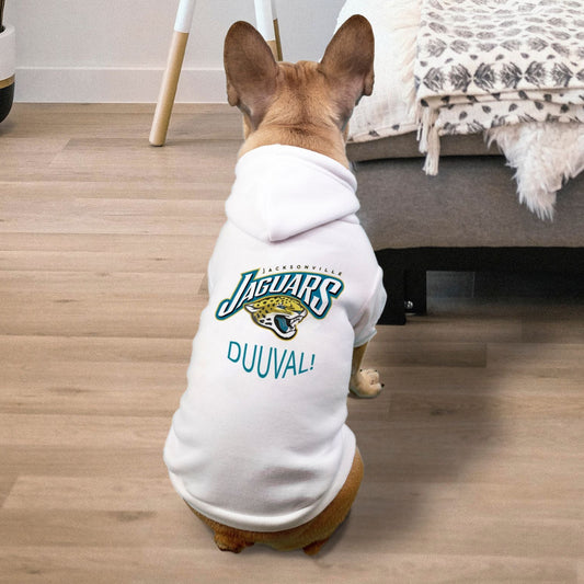 Jaguars Football Dog Pet Fleece-Lined Sweatshirt Hoodie — Small Breed