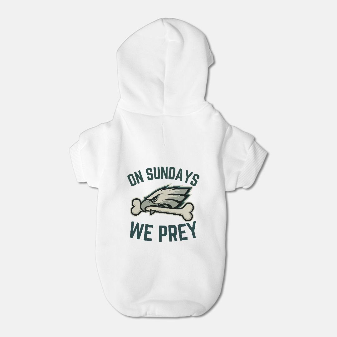 Eagles Football Dog Cat Pet Fleece-lined Sweatshirt Hoodie - Small Breed