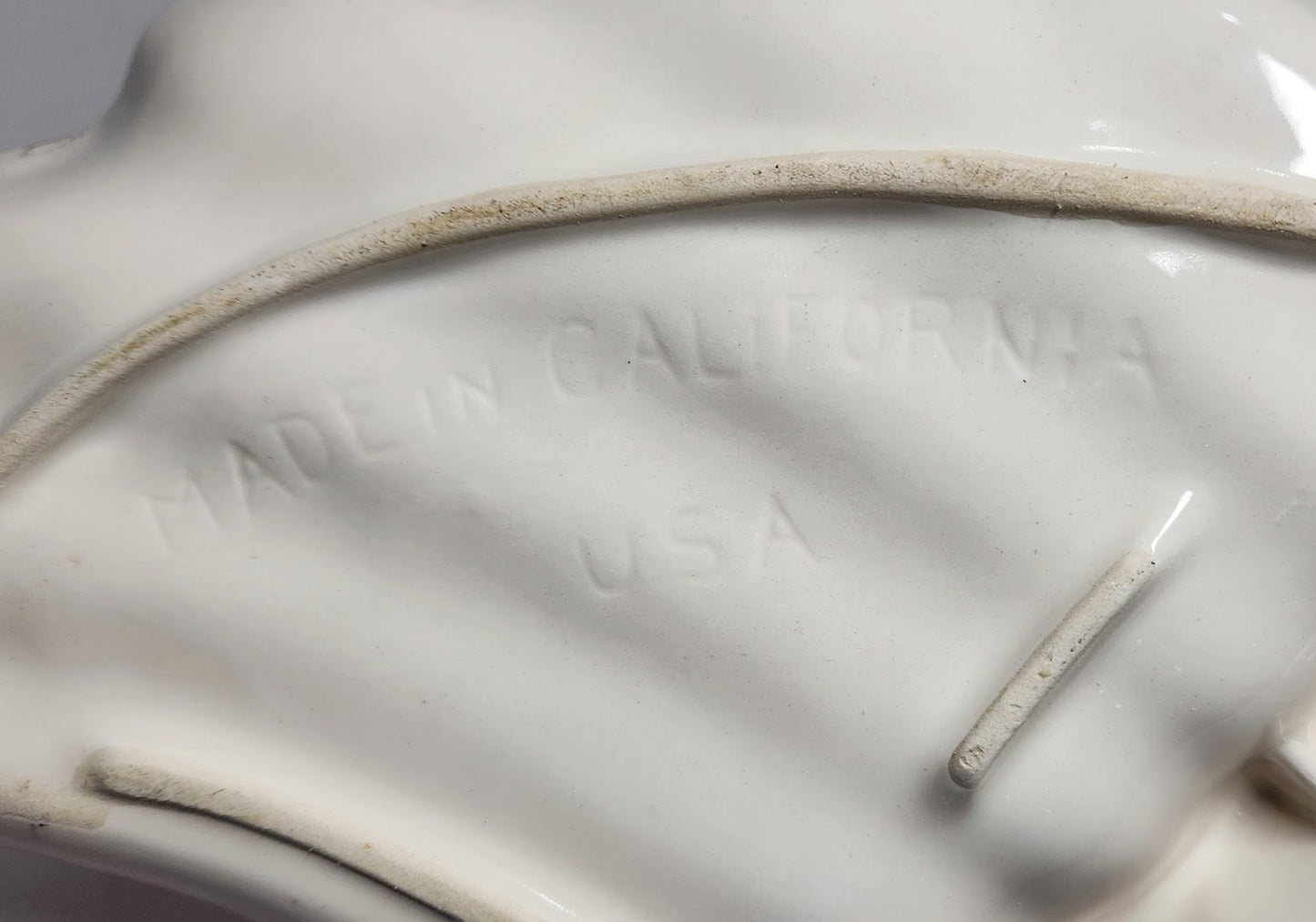 Vintage California Pottery Mid Century Modern Hollywood Regency Chips and Dip &quot;Wing&quot; Serving Tray