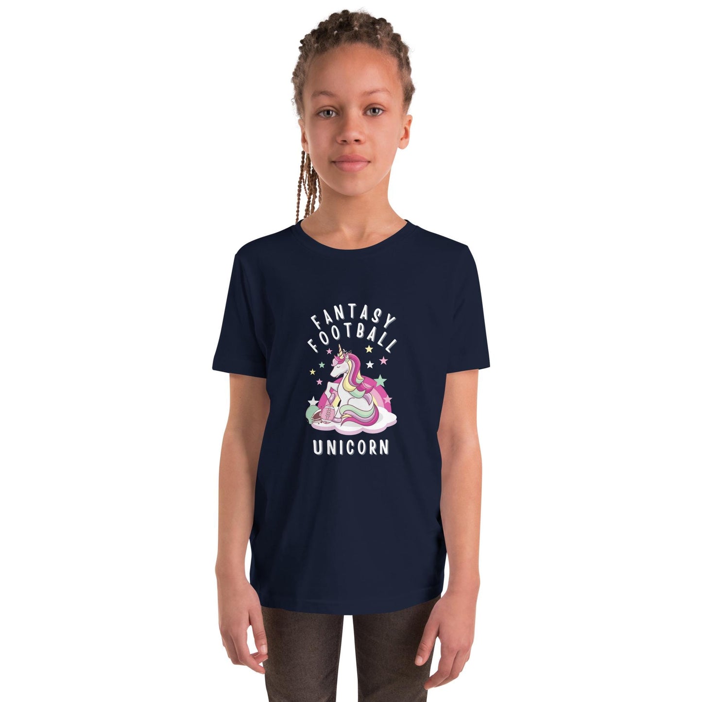 Fantasy Football Unicorn Youth Short Sleeve T-Shirt