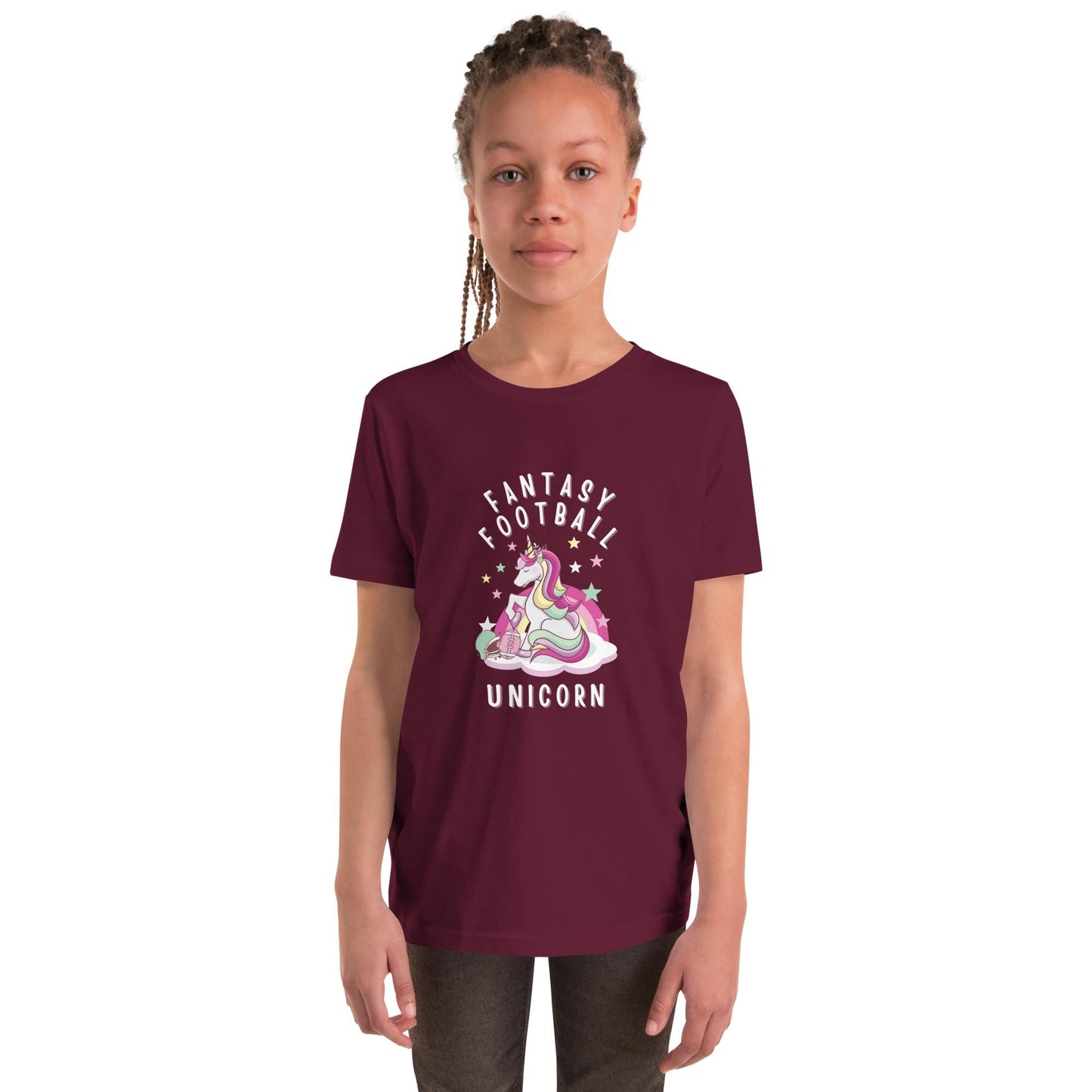 Fantasy Football Unicorn Youth Short Sleeve T-Shirt