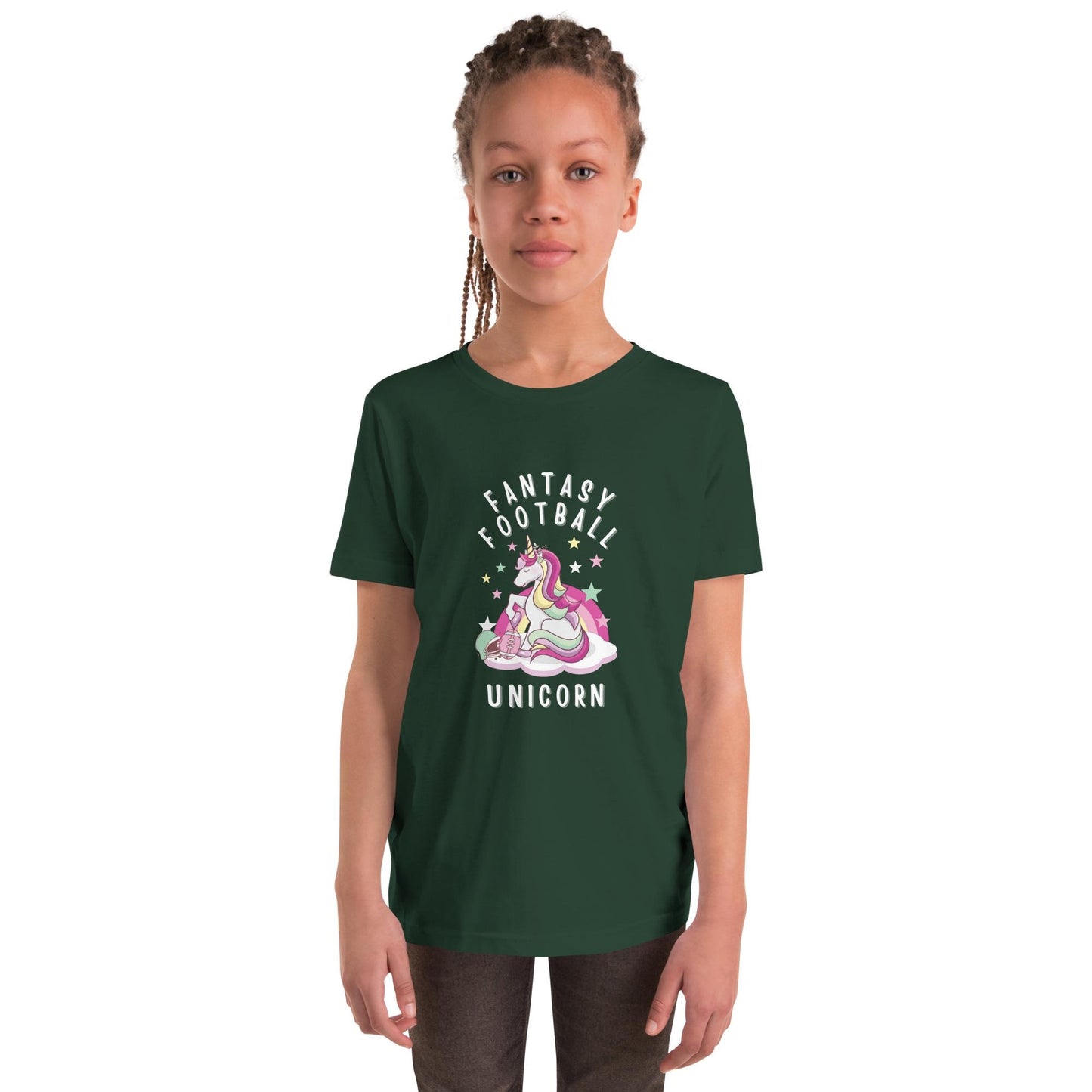 Fantasy Football Unicorn Youth Short Sleeve T-Shirt