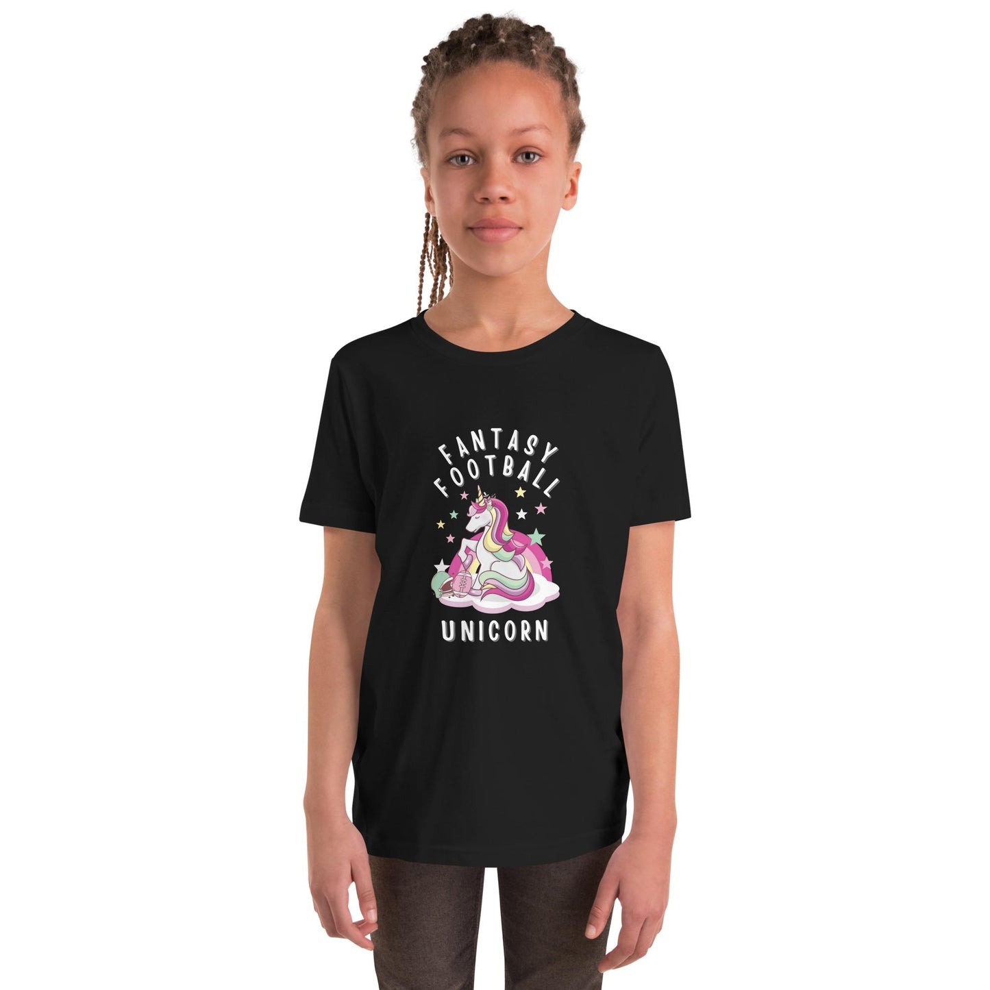 Fantasy Football Unicorn Youth Short Sleeve T-Shirt