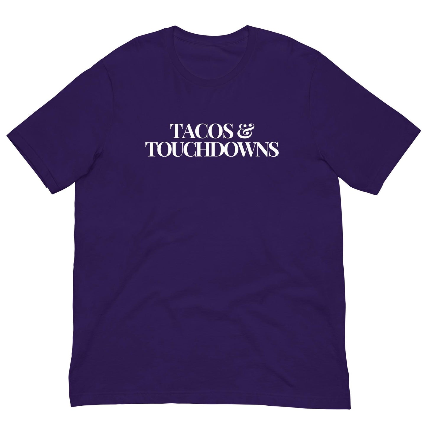 Tacos & Touchdowns Football Unisex T-shirt Reg, Plus and Big Sizes