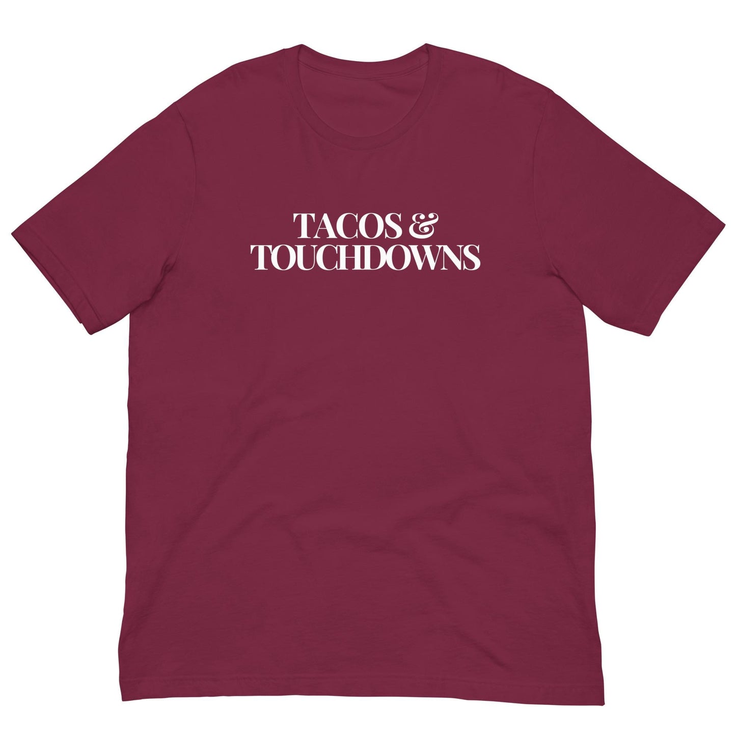 Tacos & Touchdowns Football Unisex T-shirt Reg, Plus and Big Sizes
