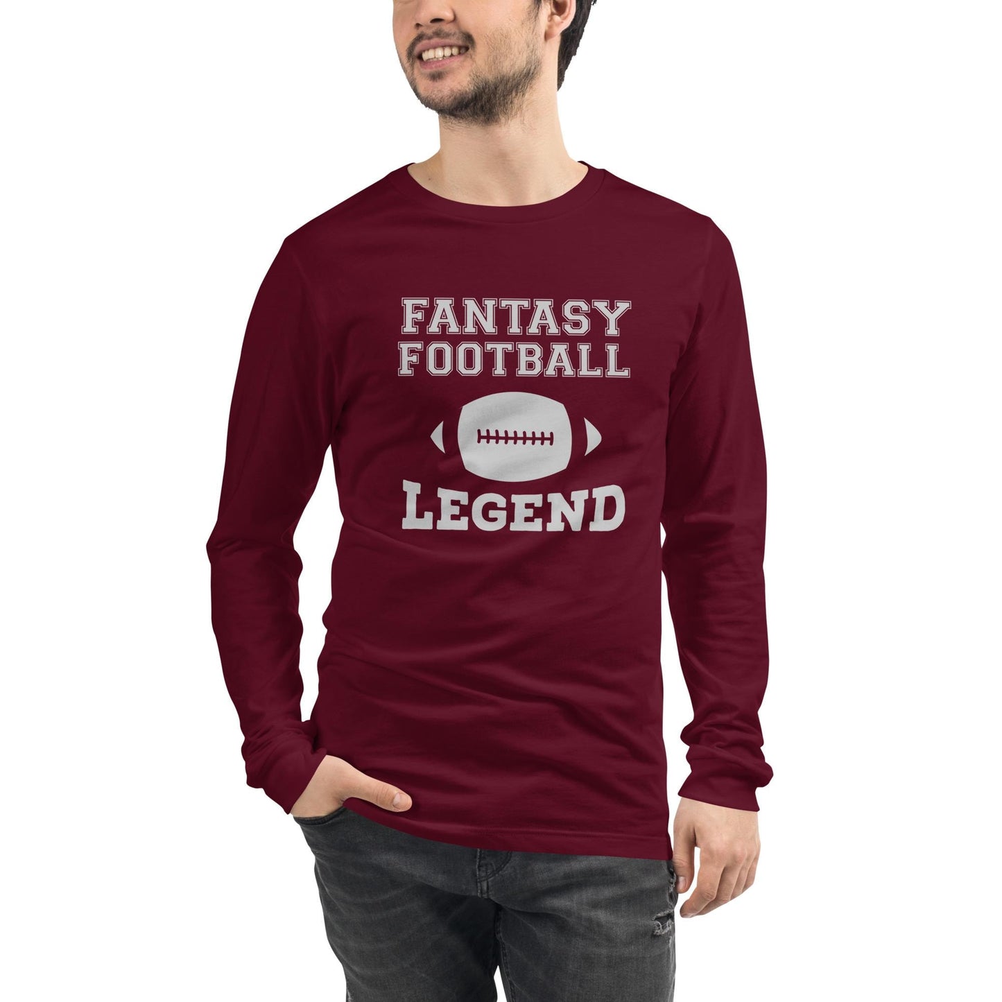 Fantasy Football Legend Unisex Long Sleeve Tee Reg, Big + Plus Sizes