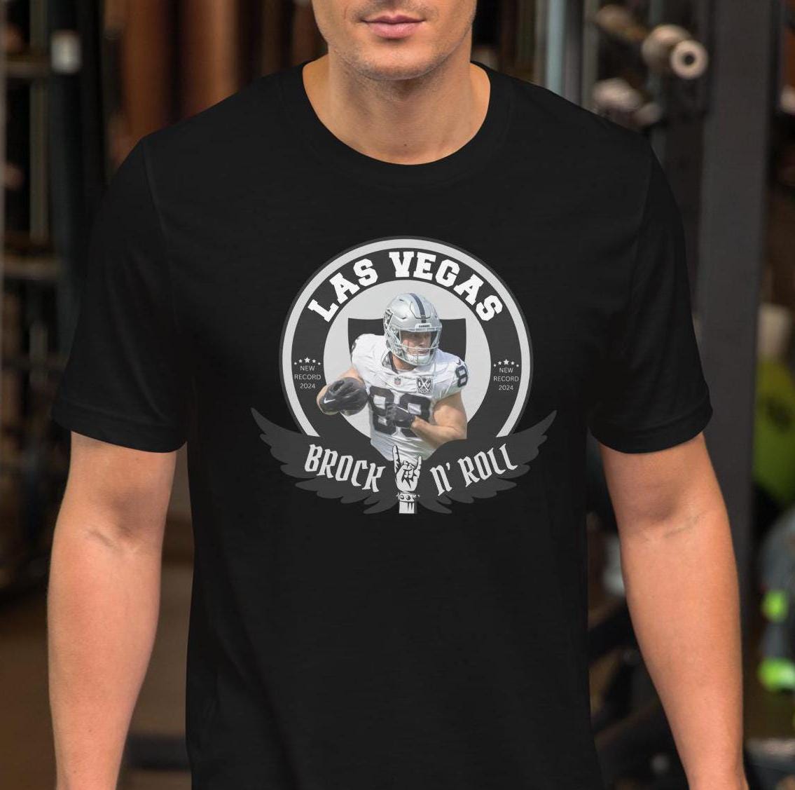 Raiders Football Bowers - Brock &#39;N Roll - Unisex T-shirt Reg, Big + Plus Sizes