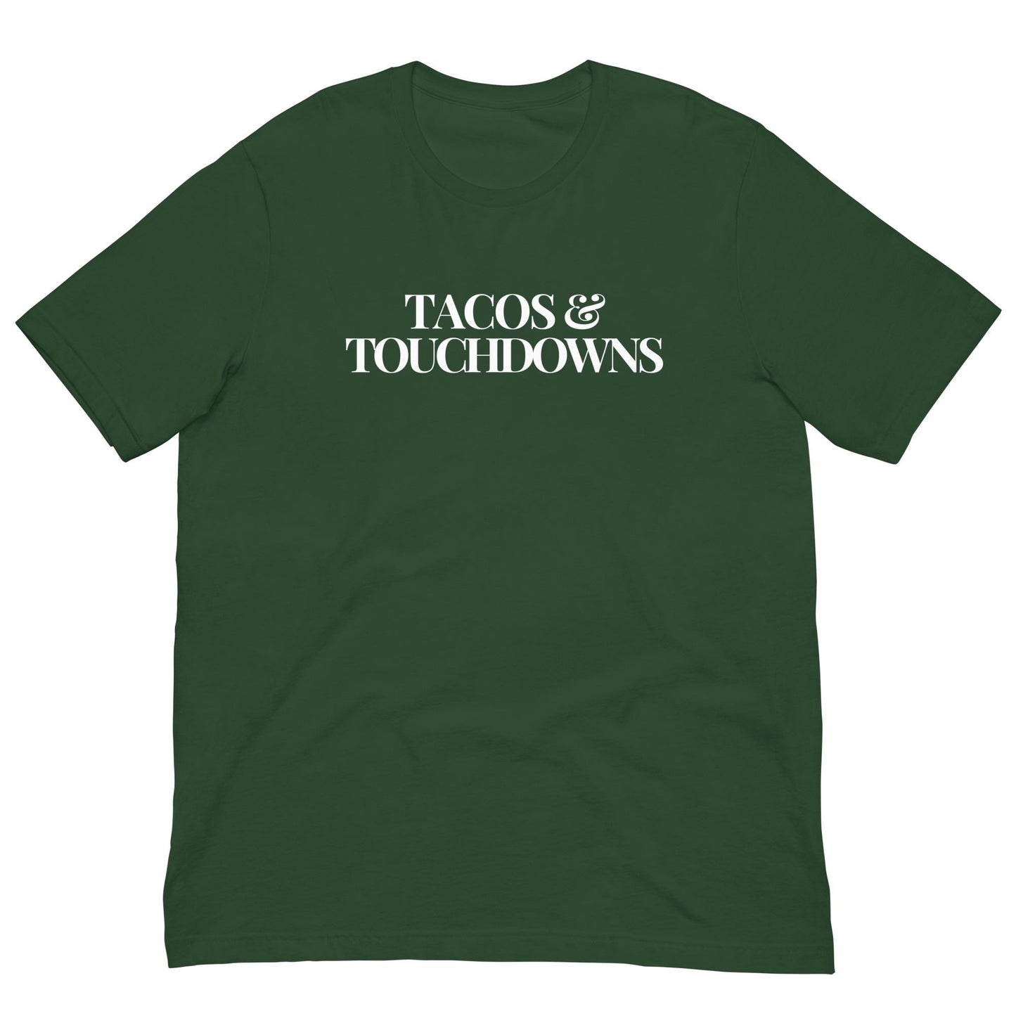 Tacos & Touchdowns Football Unisex T-shirt Reg, Plus and Big Sizes