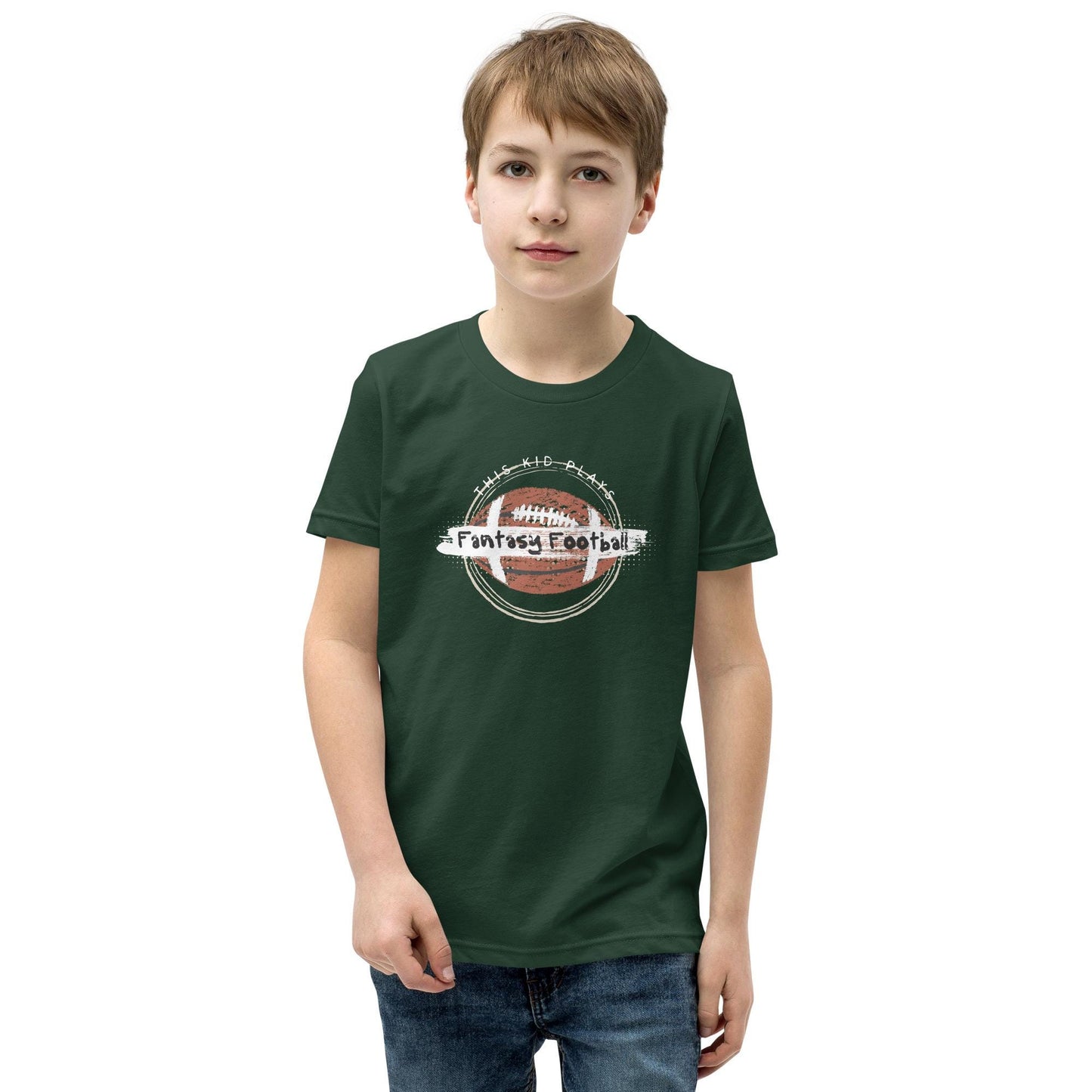 This Kid Plays Fantasy Football Youth Short Sleeve T-Shirt