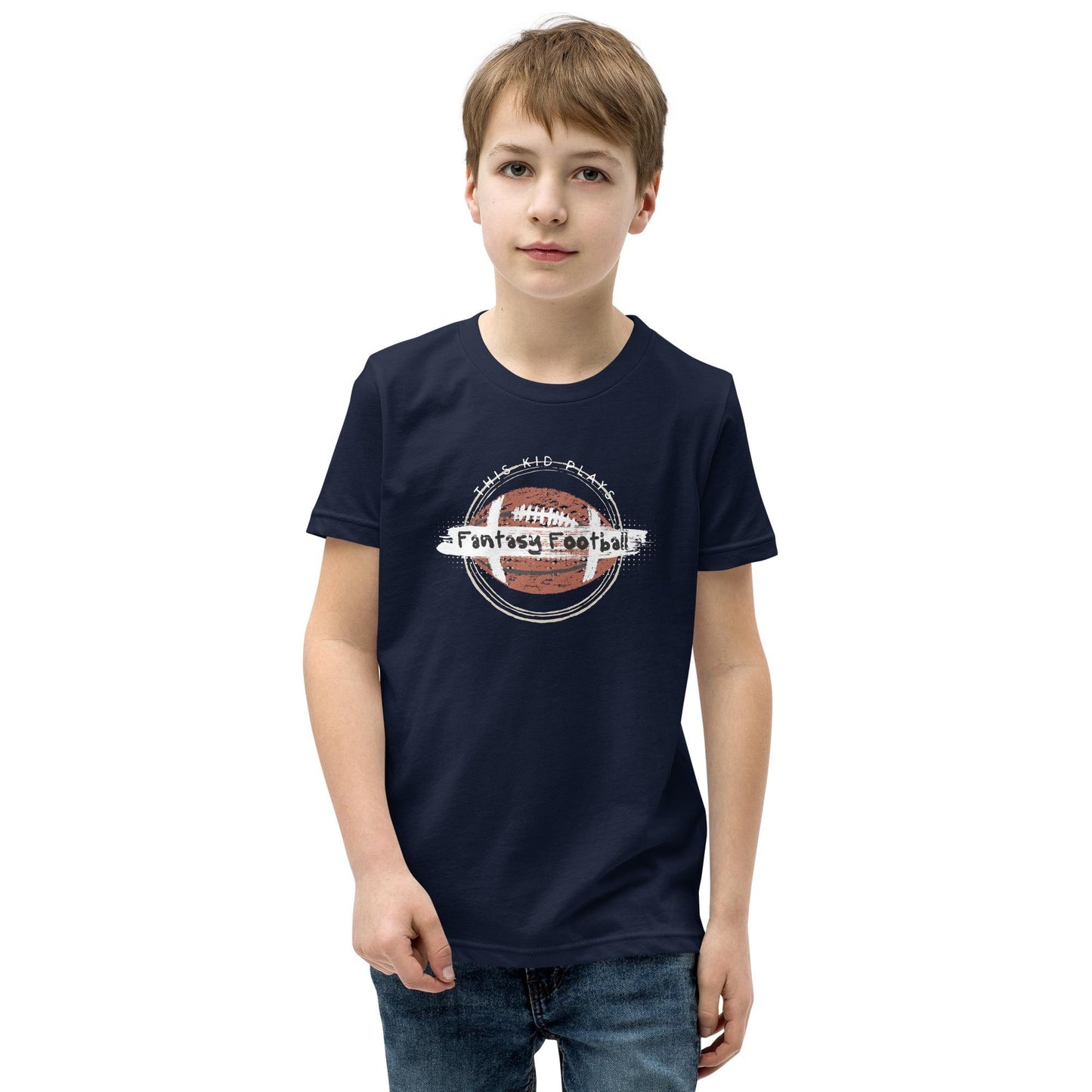 This Kid Plays Fantasy Football Youth Short Sleeve T-Shirt