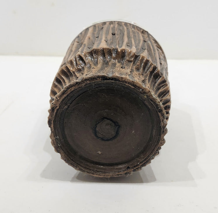 Mid Century Fratelli Bitossi Italian "Bark" MCM Pottery Vase & Planter Bowl Pot